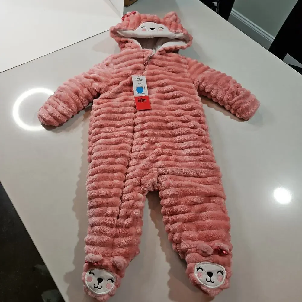 Koala Baby Corduroy Bunting Snow Suit Zipper Size 6-9 Months New with tags